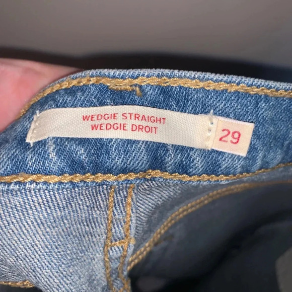 Levi's Wedgie Straight Fit Blue Jeans 29 - Picture 6 of 13